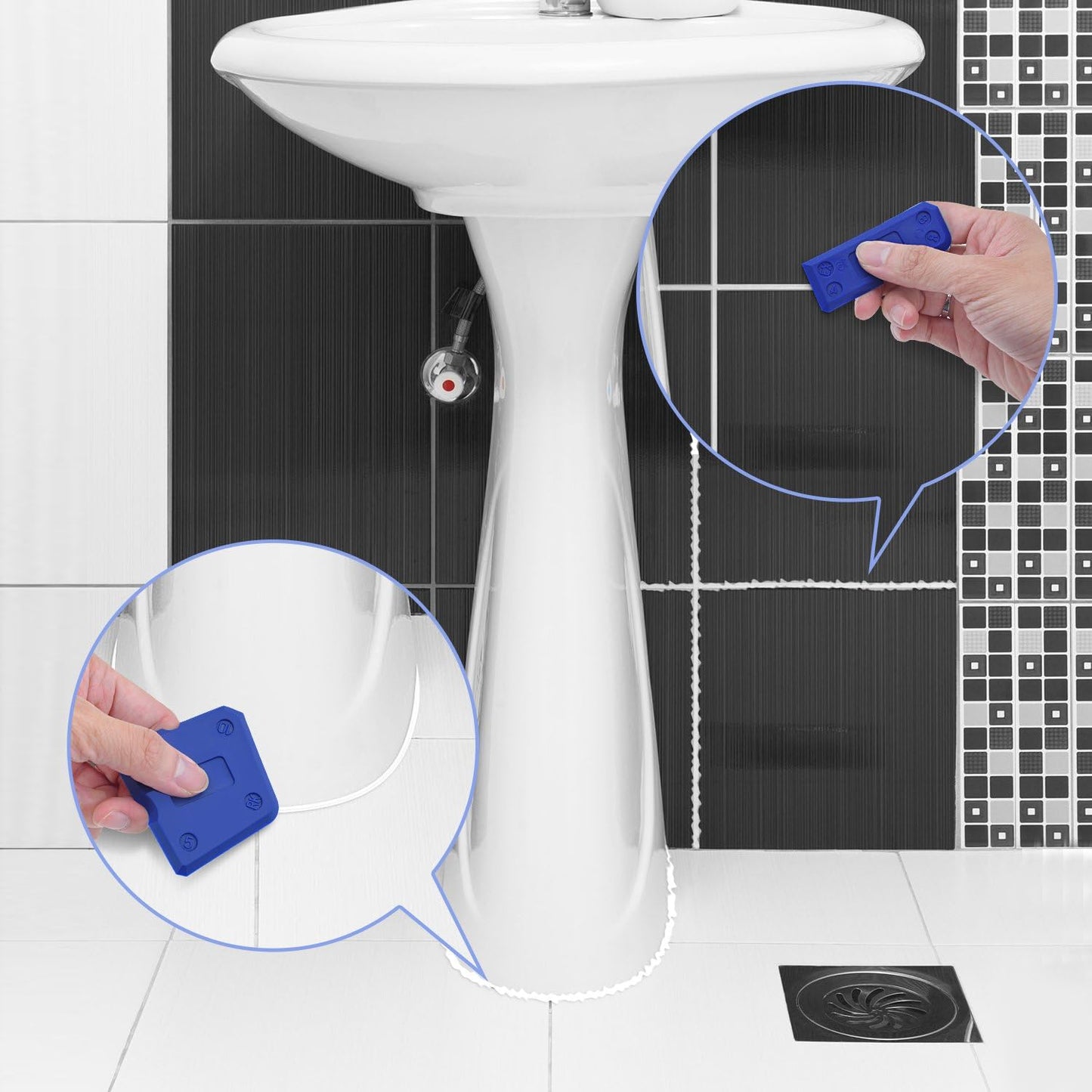 Jetcube 4 Pieces Silicone Caulking Tool Finisher Set